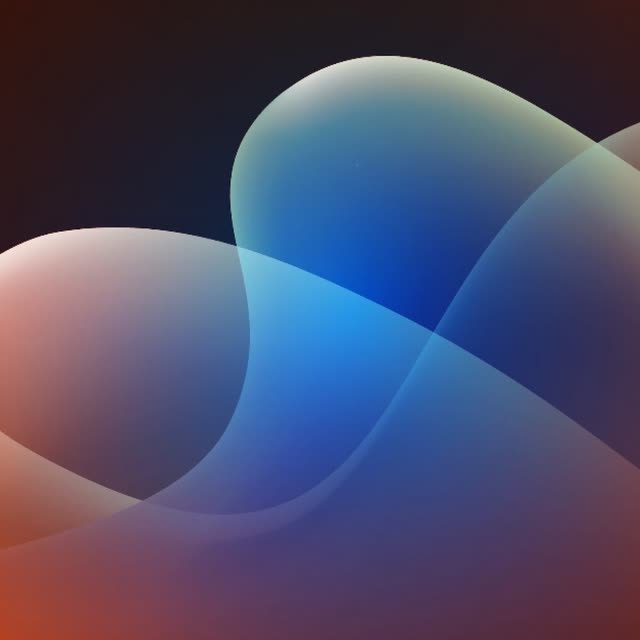 Smooth blue and orange gradient waves.